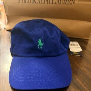 Ralph Lauren Royal Blue Cap with Green Logo